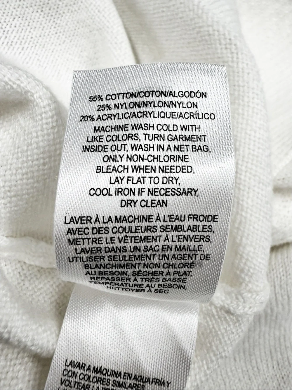 NWT Lucky Brand Marshmallow White V-Neck Knit Sweater, Size XL